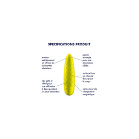 Vibromasseur jaune USB Ultra Power Bullet 5 Satisfyer 